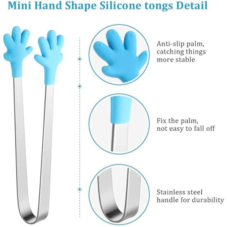 Cleste Creativ pentru Mancare, Cyrax, Model Manute din Silicon, 14.5x3 cm, Rezistent la Temperaturi Inalte si Coroziune, Albastru