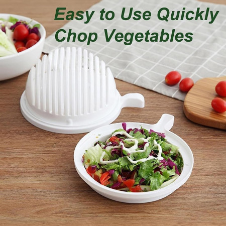 Bol Feliator pentru Salata, Cyrax, Castron Multifunctional pentru Legume si Fructe, pentru Spalat si Taiat Legumele, cu Scurgere si Tocator, Ergonomic, Protectie pentru Maini, 21x18.5x11.5 cm, Alb