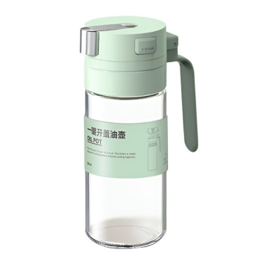 Dispenser pentru Ulei, Cyrax, Deschidere si Inchidere Automata a Rezervorul, cu Inductie Gravitationala, 550 ml, 12x7.6x20.5 cm, Verde
