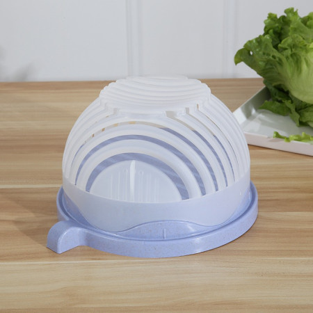Bol Feliator pentru Salata, Cyrax, Castron Multifunctional pentru Legume si Fructe, pentru Spalat si Taiat Legumele, cu Scurgere si Tocator, Ergonomic, Protectie pentru Maini, 21x18.5x11.5 cm, Mov
