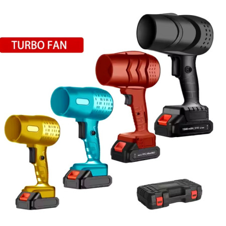 Suflanta de Aer Multifunctionala Portabila, Cyrax, Incarcare Auto, pentru Gratar, Masina, Indepartare Frunze si Praf, 1500 mAh, Viteta de Rotatie 25000 RPM, 2 Baterii de Li si Incarcator, Galben