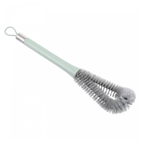 Perie de Curatat Pahare, Sticle, Biberoane, Cyrax, cu Maner Lung, Uz Casnic, Silicon, Ergonomic, 3.9x5.4x38.5cm, Verde