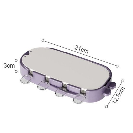 Forma pentru inghetata Cyrax, 4 compartimente, forme cu animalute, materialsilicon si ABS, 21 x 12.8 x 3cm, mov