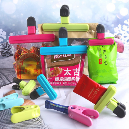 Cleste Multifunctional pentru Sigilarea Pungilor, Cyrax, din Plastic, Mentine Alimentele Proaspete, 7x6.5 cm, Verde