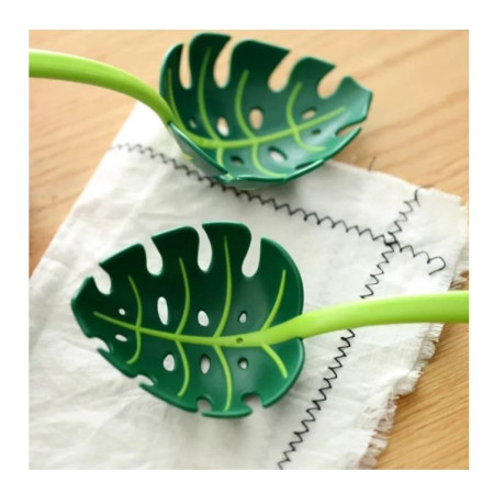Cyrax Ustensila bucatarie universala tip frunza, material ABS, creativa, design unic si modern, 30x9.5 cm, verde