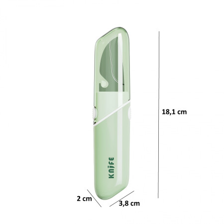 Cutit de Fructe Multifunctional, Cyrax, Razatoare, Curatator Fructe-Legume, Deschizator de Sticle, 18.1x3.8x2cm, Verde