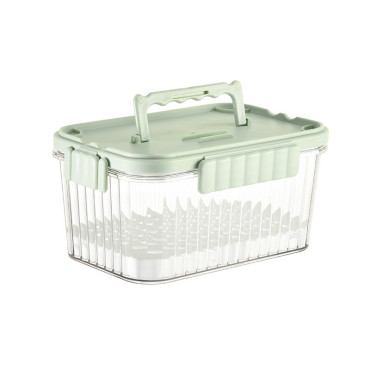 Caserola portabila pentru mancare fresh Cyrax, 1500 ml, 2 furculite,10 x 13.5 x 20 cm, 2 capace detasabile pentru congelator, etans, spatiu pentru tacamuri, maner, material plastic, rezistent la temperaturi ridicate, transparent
