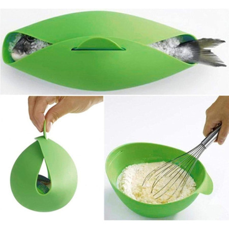 Tava de Copt pentru Cuptor, Cyrax, pentru Paine, Peste, Legume, din Silicon, Pliabila, Multifunctionala, Forma pentru Preparare si Gatiere, 24.5x9 cm, Verde