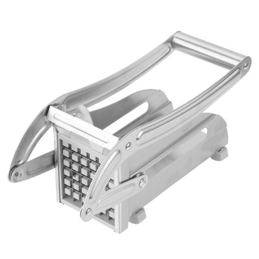 Feliator manual Cyrax, pentru cartofi pai si legume, din inox, cu 2 dimensiuni de feliere, 25.5 x 11.7 cm, argintiu