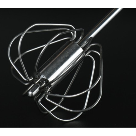 Mixer Manual, Cyrax, pentru Oua Smantana Frisca Aluat, Maner Otel Inoxidabil, Usor de Utilizat si Depozitat, 27 x 7 cm, Argintiu