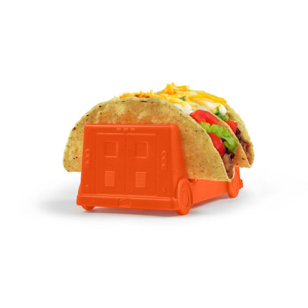 Suport pentru Taco, Cyrax, Model Autobuz, 14 x 7.5 x 6.5 cm, din PP, Portocaliu