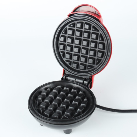 Mini Aparat de Vafe, Cyrax, Multifunctional, Pentru Casa si Calatorii, Compact, Usor de Transportat si Depozitat, 18x14.5x9.3 cm, Rosu