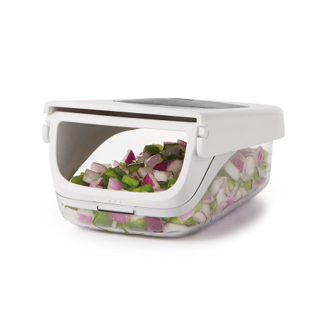Feliator pentru Legume, Cyrax, Ustensila Bucatarie, Presa Manuala pentru Carfoi Pai, Multifunctional, 20x12.5x10 cm, ABS, Alb