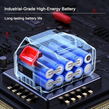 Suflanta de Aer Multifunctionala Portabila, Cyrax, Incarcare Auto, pentru Gratar, Masina, Indepartare Frunze si Praf, 1500 mAh, Viteta de Rotatie 25000 RPM, 2 Baterii de Li si Incarcator, Galben