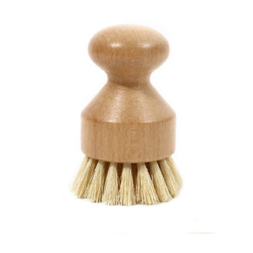 Perie de Curatat Vase si Alimente, Cyrax, din Lemn de Bambus, 8 x 5 cm, Perie din Sisal, Maro