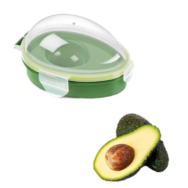 Recipient de Depozitare Avocado, Cyrax, Etans, pentru Frigider, din Plastic, Mentinere Proaspata, 15.3x11x8 cm, Verde