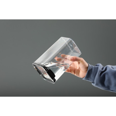 Recipient din Plastic, Cyrax, pentru Alimente/Obiecte, Inchidere Ermetica, 10.2 x 6.6 cm, 460 ml, Transparent