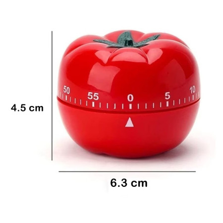 Cronometru mecanic de bucatarie Cyrax, forma de rosie, 60 de minute, 6.3 x 4.5 cm, material ABS, rosu
