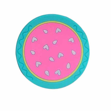 Suport pentru Pahar, Cyrax, Model Pepene, din PVC, 10 cm, Rezistent la Caldura, Verde/Roz