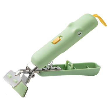 Clema pentru Boluri, Cyrax, Anti-Alunecare, din Silicon, de Uz Casnic, Rezistent la Temperaturi Inalte, Model Animat, Maner si Cleste Inox, 12.5x3.6 cm, Verde
