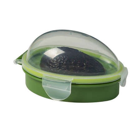 Recipient de Depozitare Avocado, Cyrax, Etans, pentru Frigider, din Plastic, Mentinere Proaspata, 15.3x11x8 cm, Verde