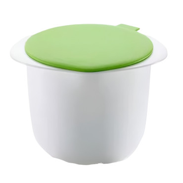 Recipient pentru Preparat Branza, Cyrax, Capac de Silicon, Cheese Maker din Plastic, Strecuratoare, 17x14.5x12.8 cm, Alb