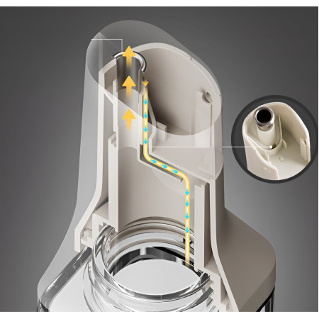 Dispenser pentru Ulei, Cyrax, Deschidere si Inchidere Automata a Rezervorul, cu Inductie Gravitationala, 500 ml, 29.5x6x6 cm, Galben