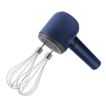 Mixer Electric fara Fir, Cyrax, Mixer pentru Oua Smantana Frisca, Maner Plastic, Usor de Utilizat si Depozitat, 20 x 8.5 x 14.5 cm, Albastru Inchis