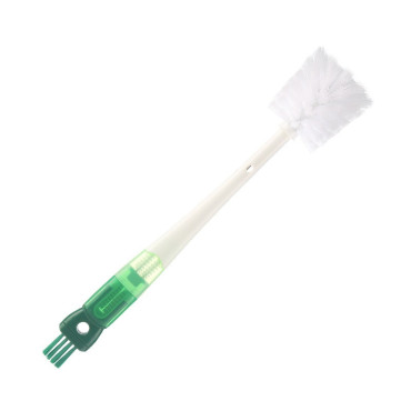 Perie 5 in 1 de Curatat Pahare, Cani, Sticle, Cyrax, cu Maner Lung, Accesorii pentru Spalarea Paielor si Capacelor, Usor de Agatat, 36x7x7cm, Verde-Alb
