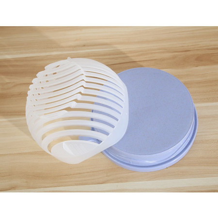 Bol Feliator pentru Salata, Cyrax, Castron Multifunctional pentru Legume si Fructe, pentru Spalat si Taiat Legumele, cu Scurgere si Tocator, Ergonomic, Protectie pentru Maini, 21x18.5x11.5 cm, Mov
