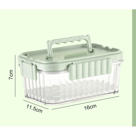 Caserola portabila pentru mancare fresh Cyrax, 550 ml, furculita pentru fructe, 7 x 11.5 x 16 cm, capac detasabil pentru congelator, etans, spatiu pentru tacamuri, maner, material plastic, rezistent la temperaturi ridicate, transparent