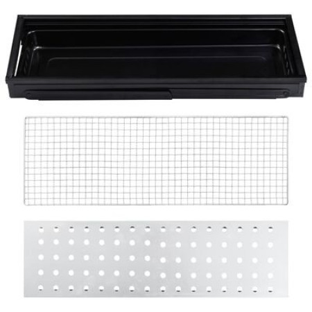 Gratar Portabil, Cyrax, Confectionat din Metal, pentru Picnic, Gradina, Terasa, Camping, Dimensiuni Reduse, 60x22x23 cm, Negru