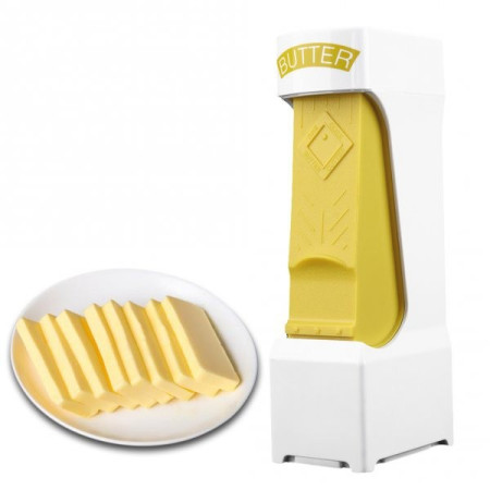Feliator manual de unt Cyrax, material plastic, design usor si practic, 20x6x8.5 cm, Butter Cutter, alb