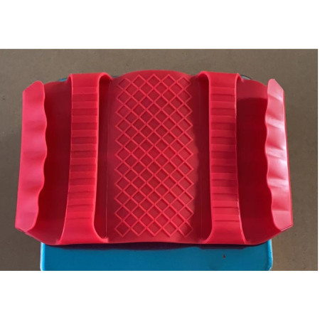 Suport de Silicon Multifunctional de Mana, Cyrax, pentru Cuptor, Alimente Fierbinti, Carne, Izolare Termica, Anti-alunecare, 18x12x1.5 cm, Rosu