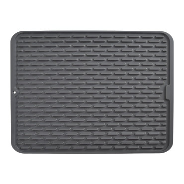 Covoras din Silicon pentru Scurgere Vase, Cyrax, Uz Casnic, Rezistent la Temperaturi Ridicate, Izolator, 43x32.5 cm, Negru