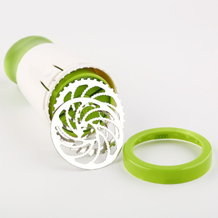 Razatoare Electrica, Cyrax, Doua Cutite, Usor de Folosit, pentru Verdeata, Accesoriu Bucatarie, 17x6x8 cm, Verde