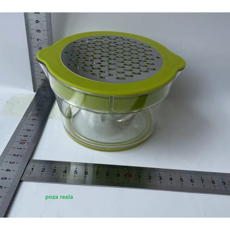 Storcator de Fructe 2 in 1, Cyrax, cu Razatoare si Separator Ou, 14.8 x 8 x 13 cm, Verde