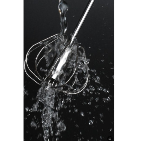 Mixer Manual, Cyrax, pentru Oua Smantana Frisca Aluat, Maner Otel Inoxidabil, Usor de Utilizat si Depozitat, 27 x 7 cm, Argintiu
