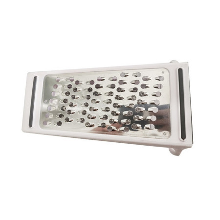 Razatoare de bucatarie cu cutie colectoare Cyrax, doua tipuri de lame, carcasa inox si ABS, design practic, alb