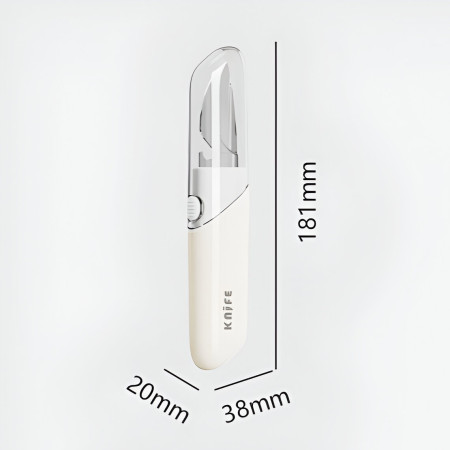 Cutit de Fructe Multifunctional, Cyrax, Razatoare, Curatator Fructe-Legume, Deschizator de Sticle, 18.1x3.8x2cm, Alb