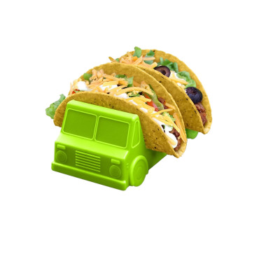 Suport pentru Taco, Cyrax, Model Autobuz, 14 x 7.5 x 6.5 cm, din PP, Verde