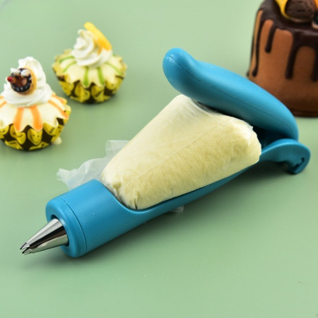 Set Accesorii Decorare Prajituri si Torturi, Cyrax, 5 Capete pentru Modele, 21.7x18.8 cm, Ustensila Manuala pentru Ornare, Albastru