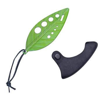 Tocator manual pentru ierburi Cyrax, instrument de curatat frunze, tocator, margini ascutie, 9 gauri de diferite dimensiuni, multifunctional, material otel inoxidabil, rezistent la rugina, 14 x 5.5 cm, verde