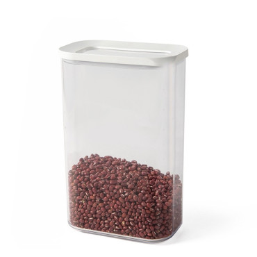 Cutie de Depozitare Alimente, Cyrax, 2L, Capac Alb, din ABS+Silicon, 14.5 x 9 x 22.2 cm, Transparent