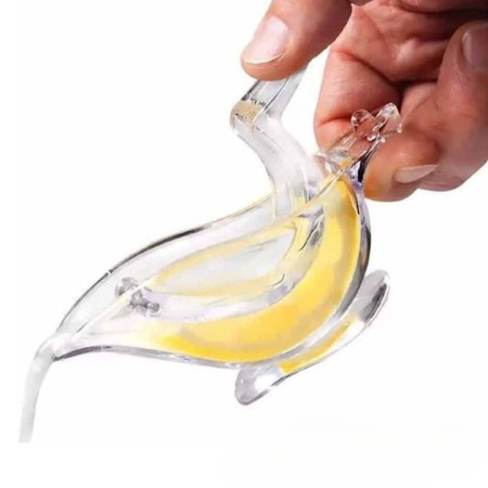 Storcator de Citrice Manual, Cyrax, Rezistente, Usor de Folosit si Depozitat, Durabil, Calitativ, 12x5cm, Model Pasare, Transparent