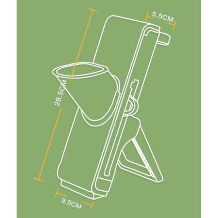 Feliator de Legume Multifunctional, Cyrax, Taieturi Diferite, Razatoare pentru Bucatarie, Taietor de Cartofi, Presa Manuala, Pliabila, Extensibila, PP PET, 23.5x9.5x5.5 cm, Alb
