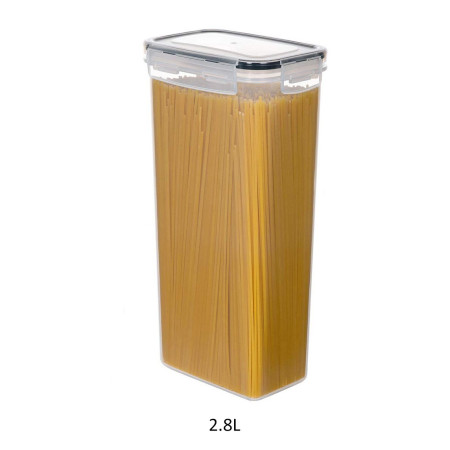 Set 4 Recipiente din Plastic, Cyrax, pentru Alimente/Obiecte, Inchidere Ermetica, 4 x 2.8l, Transparent
