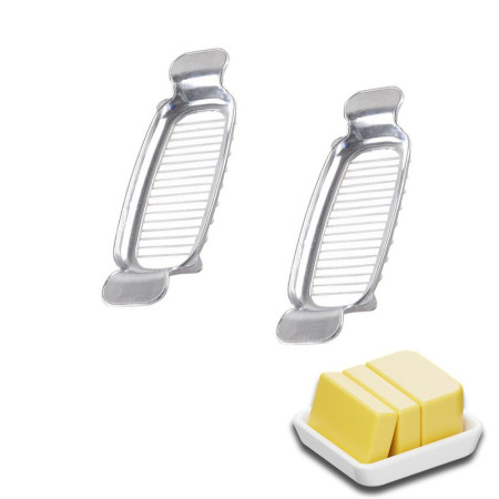 Feliator de Alimente, Cyrax, pentru Branza, Unt, Oua, din Aluminiu, 19.5 x 6.5 x 2 cm, Argintiu