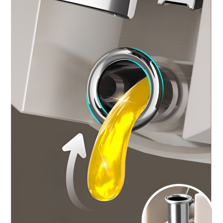 Dispenser pentru Ulei, Cyrax, Deschidere si Inchidere Automata a Rezervorul, cu Inductie Gravitationala, 550 ml, 12x7.6x20.5 cm, Alb