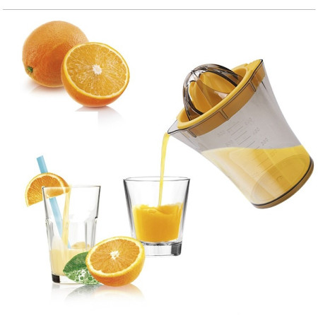 Storcator manual citricie Cyrax, cu recipient de 600 ml, 15x8.5x13.5 cm, material ABS, Transparent